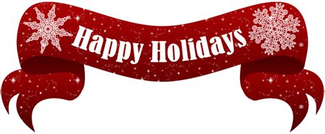 happy holidays banner png